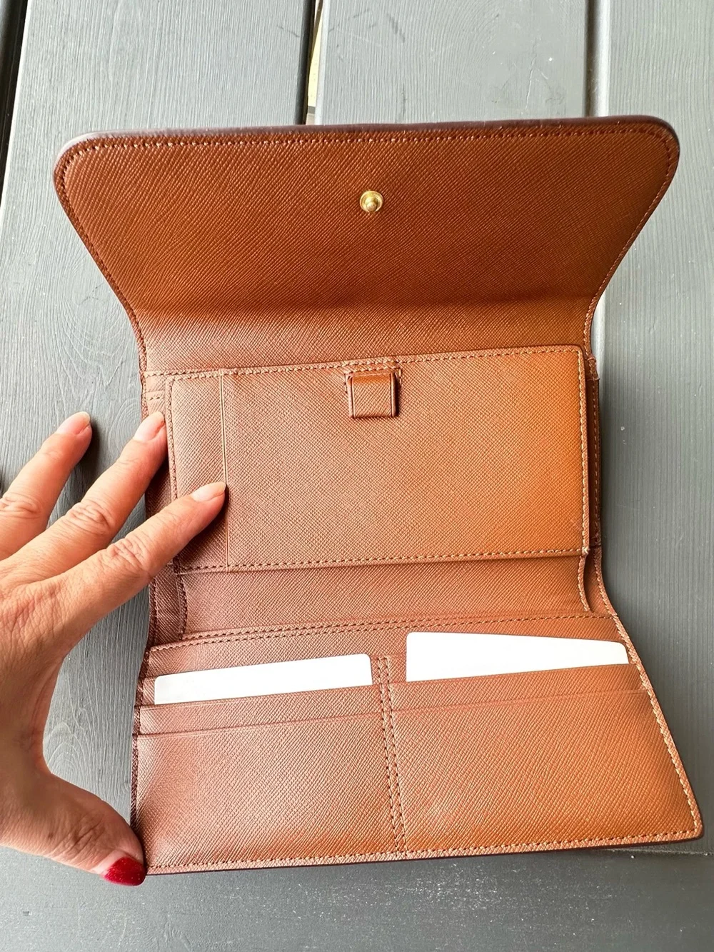Coach Peyton Signature Checkbook Wallet. New